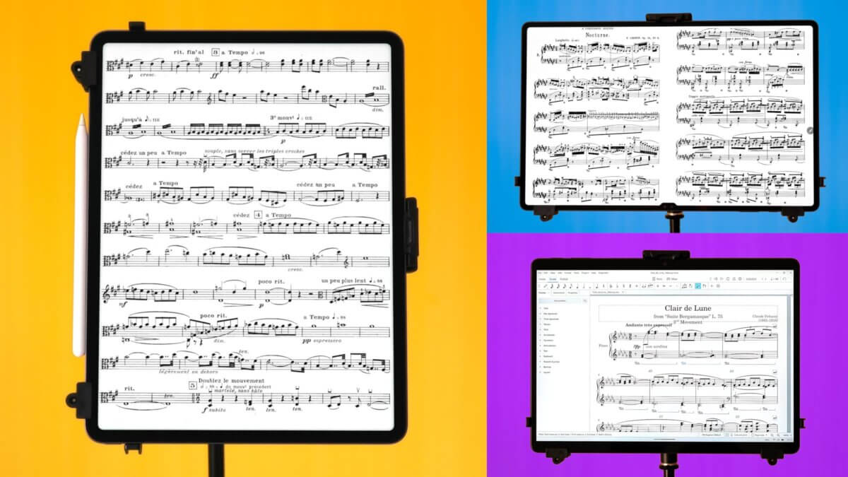 Musiknoten auf Apple iPad, Samsung (Android) und Windows-Tablets