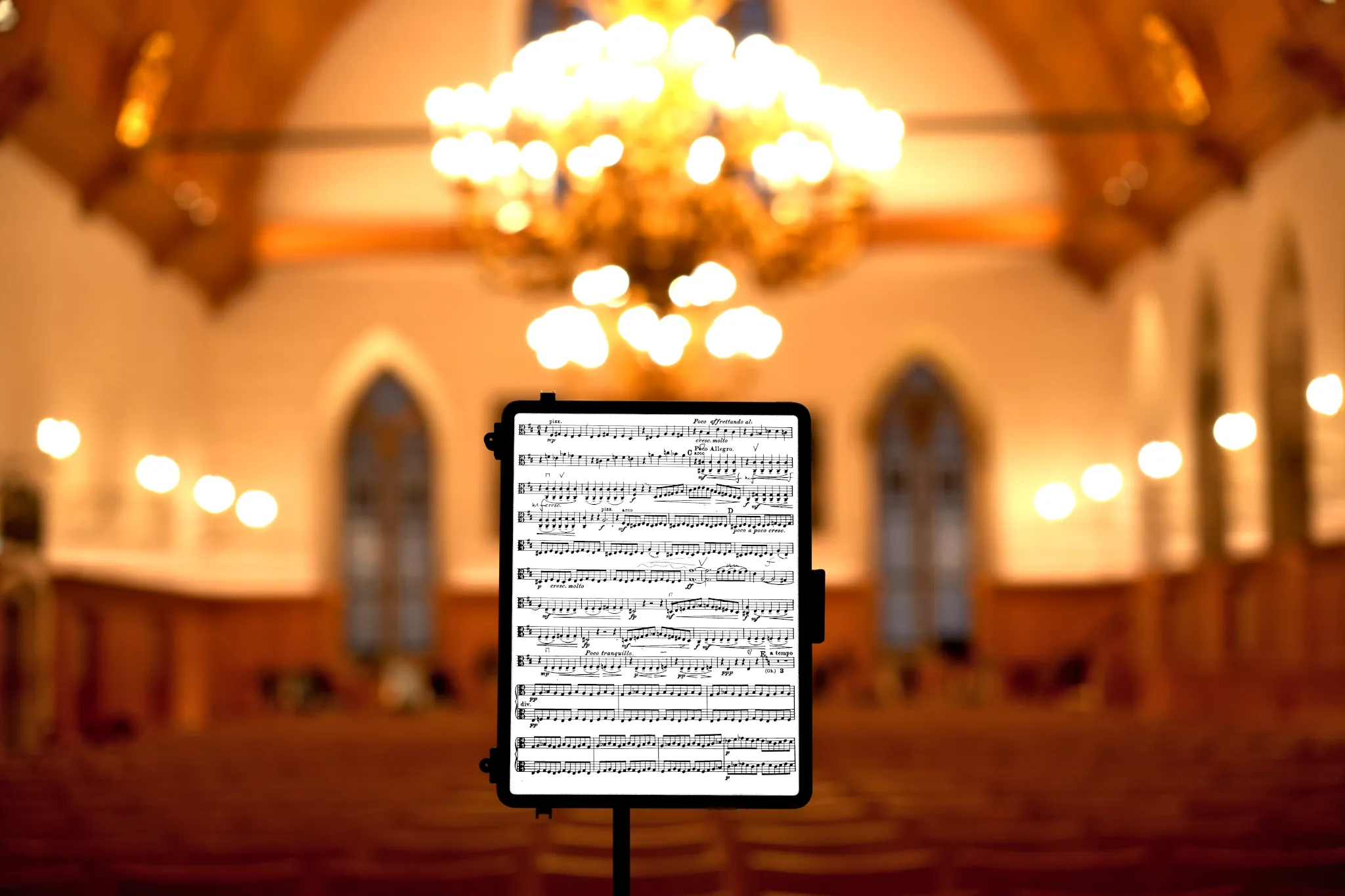 Üben vor einem Konzert mit einem iPad Pro (mit forScore oder Newzik)